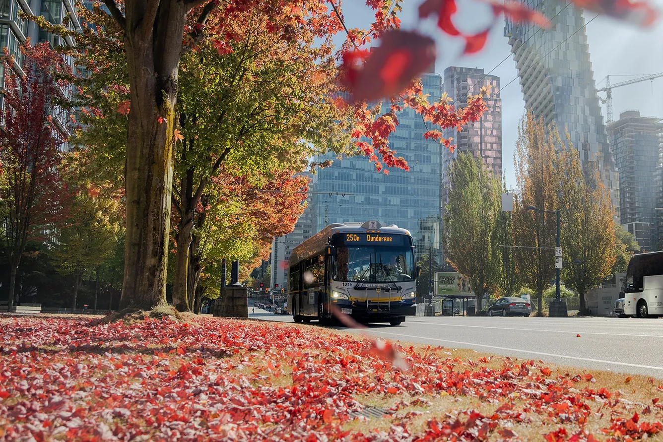 Sắc trời thu tại thành phố ở Vancouver Canada 