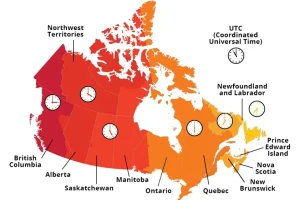 Việt Nam và Canada cách nhau mấy múi giờ